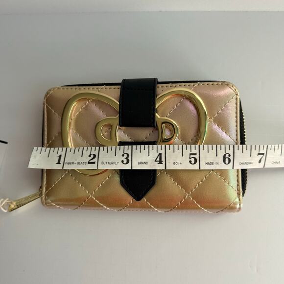 Hello Kitty 50th Anniversary Gold Wallet Loungefly New w/ Tags - Picture 7 of 9